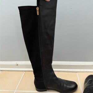 Black leather over the knee boots size 8.5